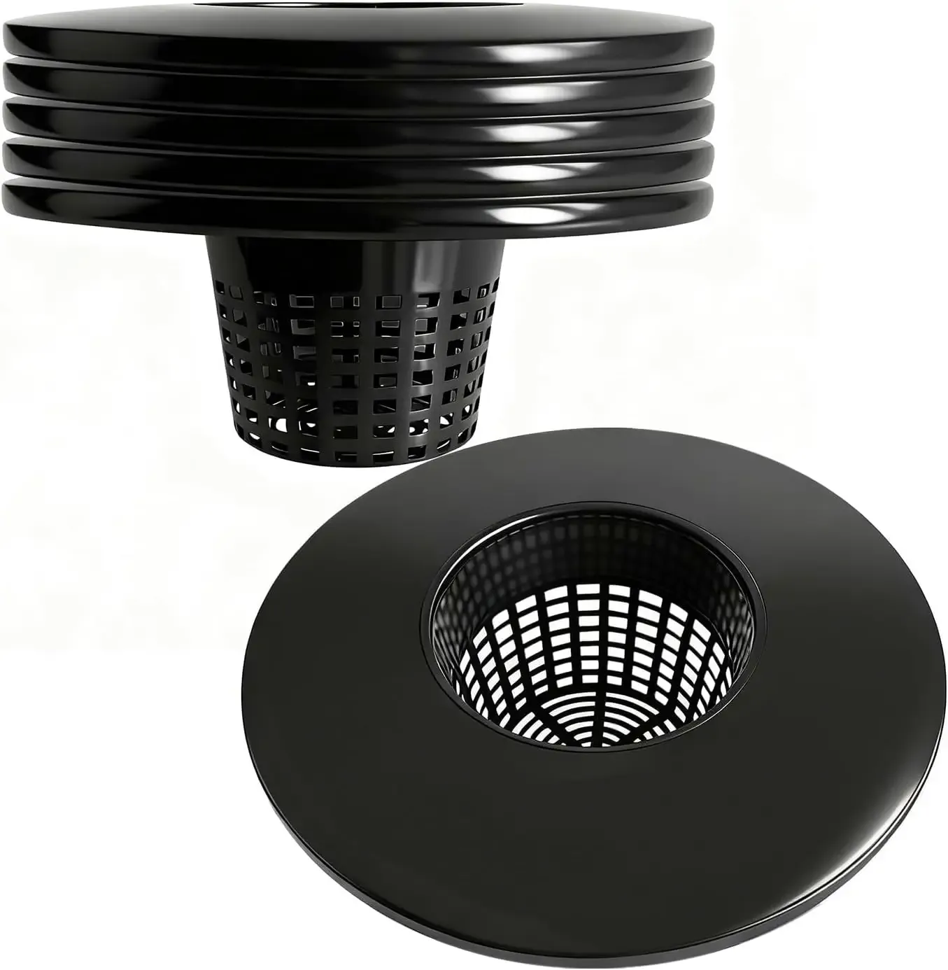 6 Inch Net Pots with Wide Lids