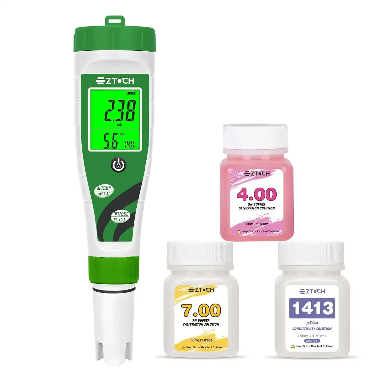 Digital pH and EC Combo Meter Pen