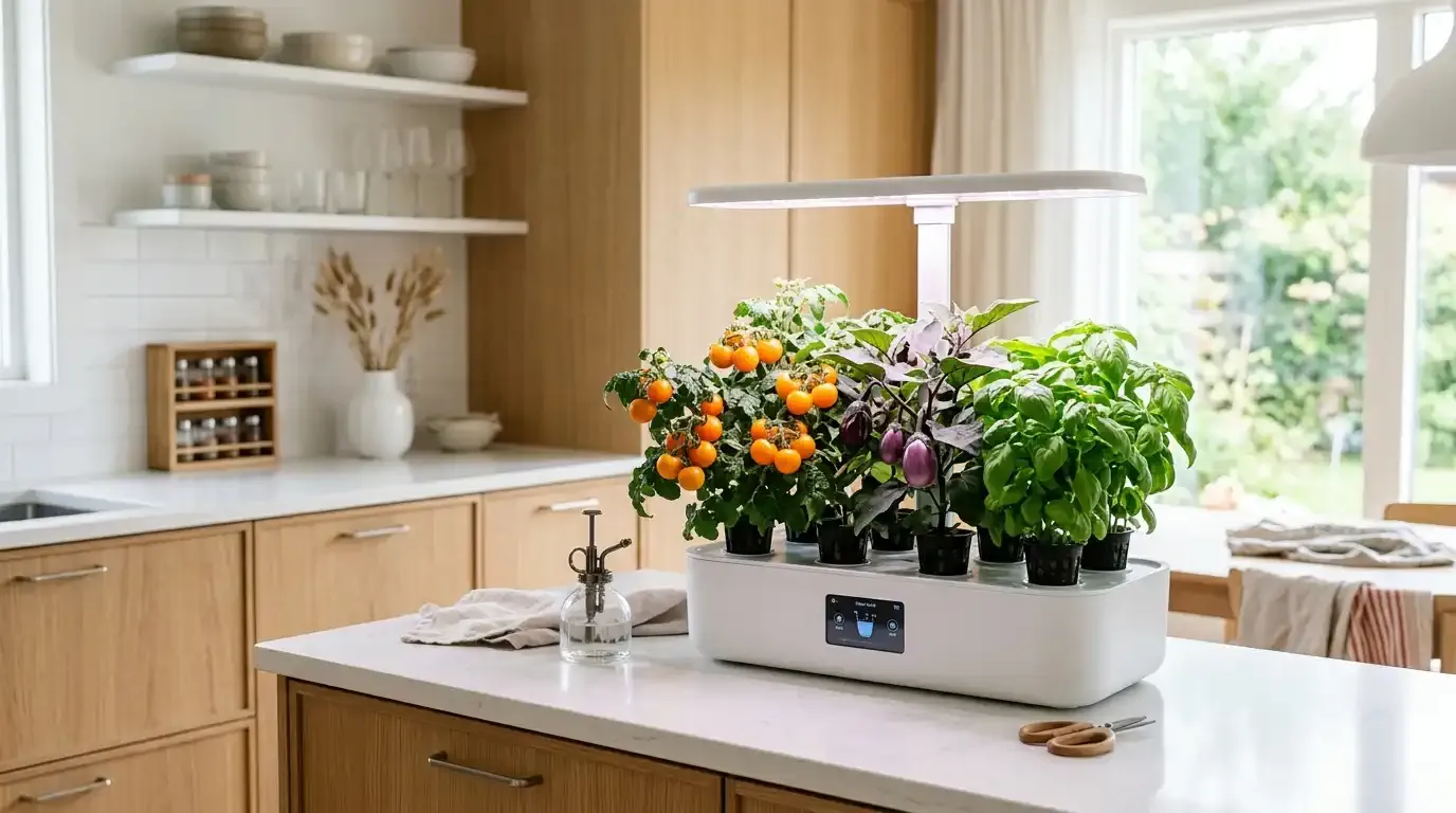 Countertop Foodscaping: 7 Dwarf Vegetables & Compact Herbs Perfect for Kitchen Hydroponics