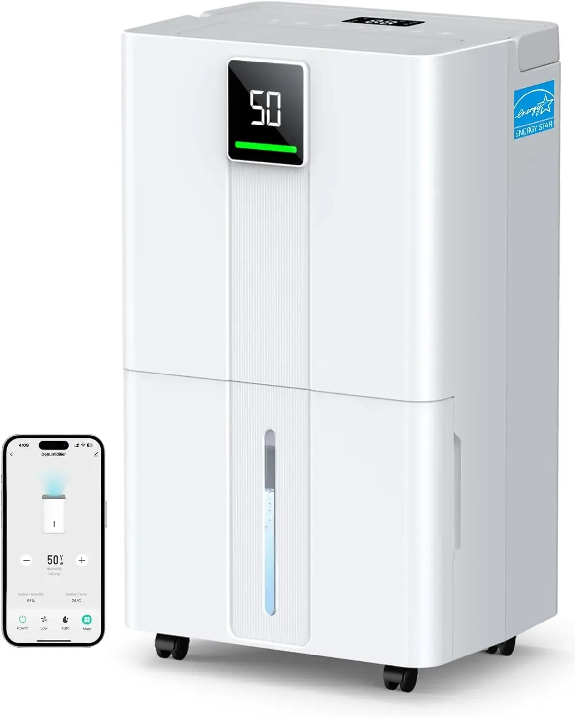 Smart Compressor Dehumidifier with Intelligent Humidistat