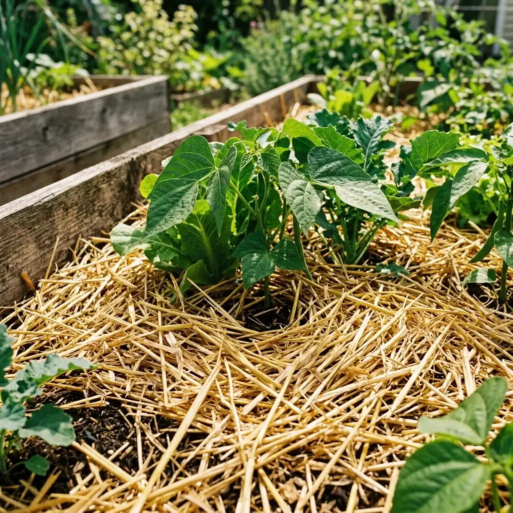Organic Weed-Blocking Straw Mulch