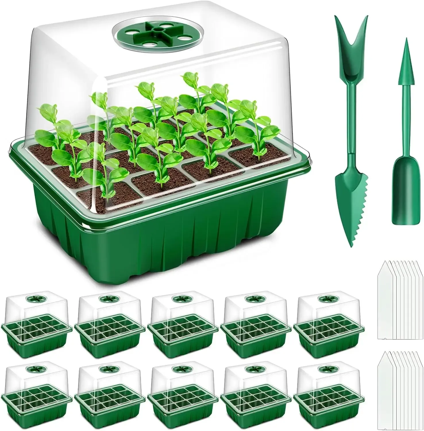 Seed Starting Trays (10-Pack, 120 Cells)