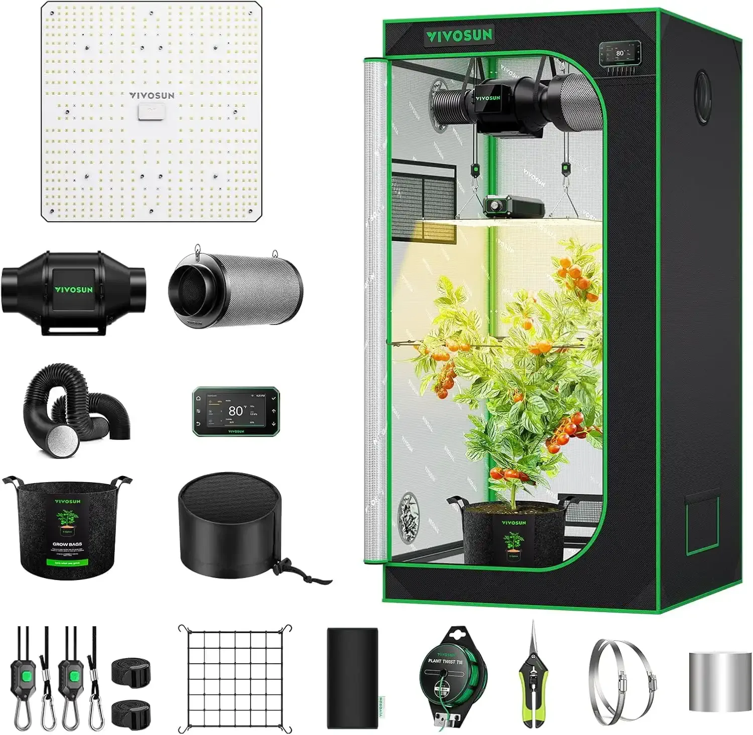 VIVOSUN GIY Smart Grow Tent System 2.7×2.7x5.25