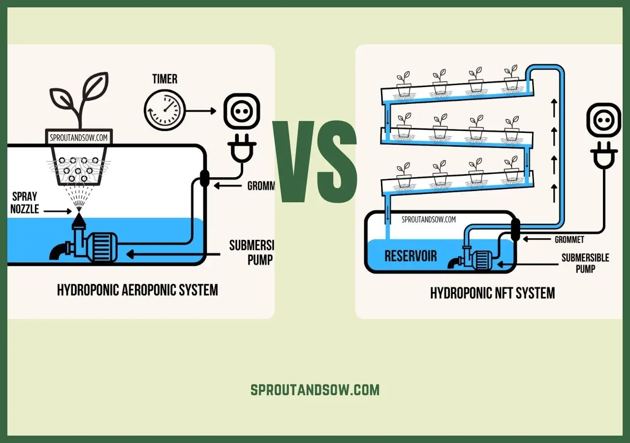 Exploring Advanced Hydroponic Techniques: Aeroponics vs. Nutrient Film Technique (NFT)