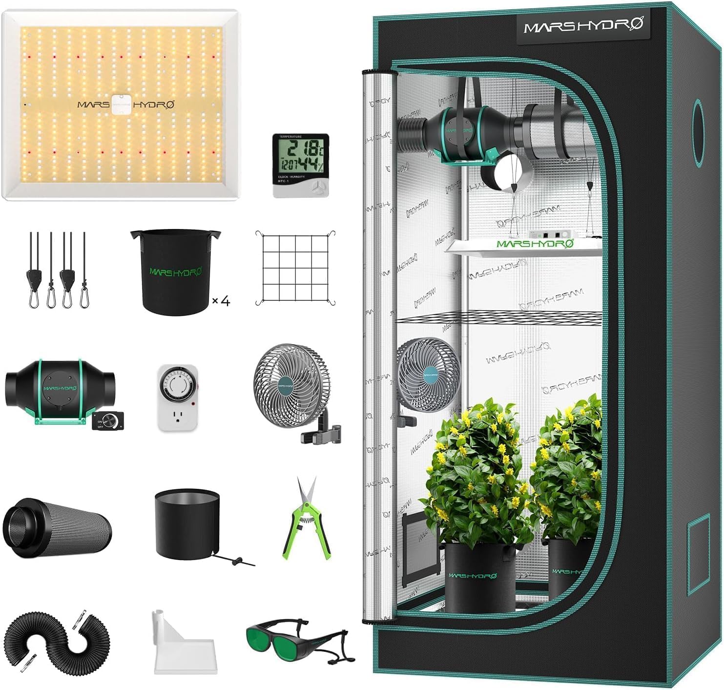 MARS HYDRO 32"x32"x63" Grow Tent Kit Complete