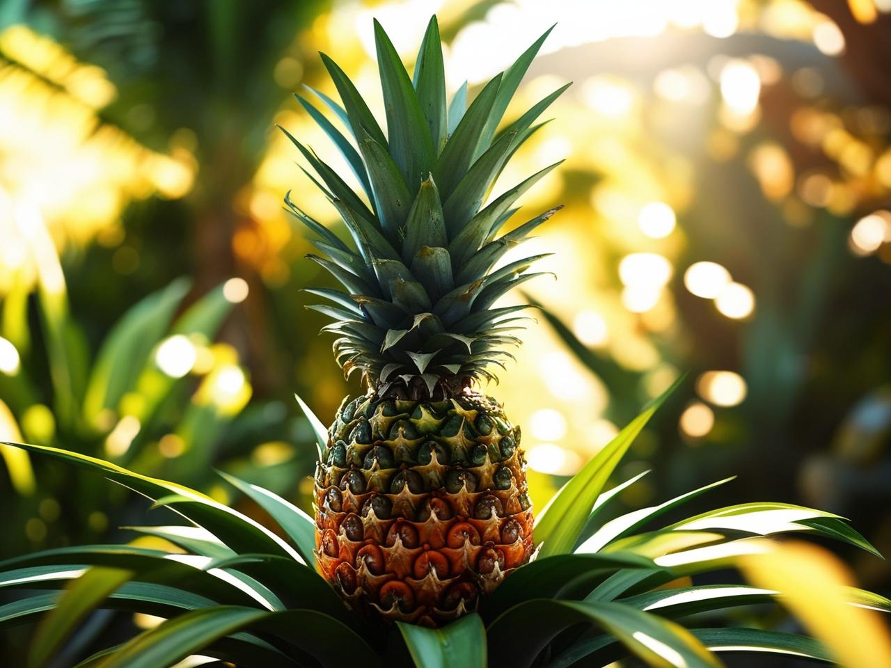 Pineapple Plant Growing